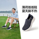 足力健老人鞋一脚蹬休闲鞋薄荷爸爸鞋25217020J 蓝色  41
