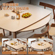 
Pashaman dining table cream style retro walnut color solid wood rock slab dining table chair square dining table small household apartment 1126Y matte pure white rock slab dining table 1.4 meters + 4 chairs 6195Y [Walnut color]