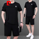 Pierre Cardin Middle-E-E-E-E-E-IN Summer Shorts Shorts Shorts Sweat Ice Seda Seda de secado rápido Camiseta de cuello redondo Dad Summer Day Clothes 9922 White [Camiseta de algodón + pantalones cortos] L _ (-120Jin [Jin equivale a 0.5 kg])