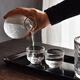 Meikejie Japanese-style glass sake jug transparent wine warmer small wine cup high-value household rice wine rice wine plum wine set frosted sake jug + four cups + cork