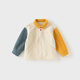 David Bella children's knitted shirt autumn boys' casual long-sleeved contrast polar fleece jacket