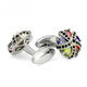 Nosskiss Fantasy Farbe Licht Luxus Kristall Manschette Links für Männer Französisch Hemd Manschettenknöpfe Hochzeit High-End-Hemd-Hemd-Geburtstagsgeschenk 101 Fantasy Color Crystal