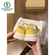 Woodpecker thick-soled shoes for women yellow shoes 2025 new summer thin mesh breathable versatile casual sneakers yellow 36