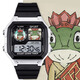 
Huizhi City Langlang Mountain Little Monster Surrounding Watch Little Pig Demon Toad Essence Electronic Student Men and Women Gifts Chinese Comic Watch Time [Fashion Silver Black] D15689 Electronic Watch Default