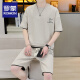 Romon Casual Sports Set Herren Waffel Summer Shorts Herren Matching atmungsaktives Kurzarm T-Shirt Herren-Set [Set] 6182 White 3xl (vorgeschlagen 175-195jin [Jin ist gleich 0,5 kg])