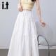 IT It French Sweet Sweet Mid Legth Rock 2025 Sommer Neues Hoch-Temperatur-Design mit großem Speichen-Temperament A-Line-Rock