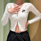 耐克（NIKE）外套女装 2025夏季新款运动服户外出行潮流时尚V领针织夹克上衣 FD2377-100 2XL