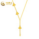 CHINA GOLD gold necklace 18K gold AU750 dancing skirt birthday gift for girlfriend