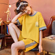 Victoria's Style Summer de manga corta Damas Pajamas set de dibujos animados de niña suelta ropa casera casual lindo pijama delgado juego de dos piezas D6636 2xl
