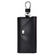 Tang Xiaoshgs echte Kuhläden -Schlüsselbeutel für die große Kapazität von Männern Multifunktionaler allgemeiner Autoschlüsselkette für Frauen Taille Hanging Small Household Key Bag Schnalle - Black