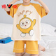 Yalu Little Milk Dragon Kinderpyjamas Junge Kurzschläfe reine Baumwolle Sommer dünne Jungen Cartoon mittelgroße Kinder Klimaanzug Anzug Set [reine Baumwolle] 693 Chinchilla M 100c 8 Größe Größe 90-103 Gewicht 30jin [Jin gleich 0,5 kg]