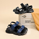 Walker Shop Pantoffeln für Männer [ausgewählte Top-Layer-Cowide-Stoff] Nicht-Schlupf-, schmutzige, modische, vielseitige lässige und einfache Männersandalen Blau 38