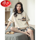 Langsha 2025 Nouveau pyjamas pour les shorts de coton pur d'été pour femmes shorts de coton pur et automne, le style d'été peut être porté à l'extérieur de la maison de vêtements à la maison ZH-9856 # shorts m taille (80-100jin [Jin équivaut à 0,5 kg])