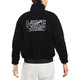 NIKEW Nsw Swsh Plsh Jkt Solid Color Sports and Casual Standing Collar Lambsewel Warm Jacket Women's Black XXS