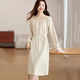 Ehangy Luxury High-End Brand Dress For Women 2025 Осенью Новый высококачественный стиль моды стройной и красивой юбки Burgundy XL 120-130JIN [Джин равняется 0,5 кг]