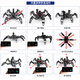 
Little R Six-legged Bionic Robot Spider Raspberry Pi 5 Deep Learning Programming Competition WiFi Video AI Intelligent Vision OpenCV Voice Control 4B Black (Finished Product Shipping) Raspberry Pi 4B8G Development Board