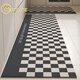 Merkatz Kitchen Floor Mat Absorción de agua, no deslizamiento, a prueba de aceite, sin lavado, tope de pie limpio LLA en forma de L en forma de liso Hyundai 13886 50cm*80cm+50cm*120cm (set)