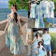 QINZHI (QINZHI) mother-daughter clothing parent-child clothing summer dress season family three and four casual T-shirt vacation sense mother-daughter dress green 66 baby crawling clothes (12 Jin [Jin equals about 0.5 kg])