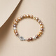 Saturday blessing S925 silver rose color pearl bracelet birthday gift X1913406 about 7mm 17cm
