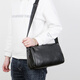 
Goldlion leather men's shoulder bag large capacity postage bag simple and fashionable cylindrical bag new casual cross-border business bag black large size 1391