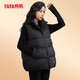 YAYA Down Vest Women's 2025 New Fashion Popular Winter Warm Casual Versatile Vest Short Jacket Black L