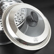 Ye Yu Te thick 304 stainless steel wok lid combination lid household tempered glass lid transparent visible pot lid iron pot lid 304 (can stand handle) 36cm (actual outer diameter 35cm)