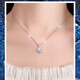 One carat moissanite diamond necklace 925 pure silver girl clavicle chain snowflake pendant birthday gift for girlfriend