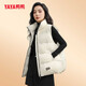 YAYA Down Vest Women's 2025 New Fashion Popular Winter Warm Casual Versatile Vest Short Jacket Black L
