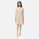 Kelaitel 2025 new autumn wool fake two-piece fragrant dress temperament fishtail skirt light orange yellow L