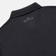 Descente Men's Double Bretted Functional Short Polo Polo Summer Sweat-Absorbing and Breathable Black L (100)