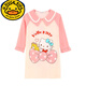 G.DUCKKIDS girls nightgown princess long sleeve spring and autumn pure cotton children's pajamas girls medium-sized children summer thin home clothes mother and daughter princess collar long skirt WJ9909# strawberry bear size 8 [recommended height 90-100cm]