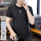 啄木鸟高端冰丝冰感短袖t恤男2025新款夏季薄款体恤潮流男装半袖上衣服 Q6629灰色【冰丝款】 2XL 【推荐140-160斤】