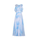 Mädchenkleid Sommer 2025 Neues modisches und dünnes Prinzessin Kleid Mädchen mittelgroßer Kinder Chiffon Long Kleid 101 Blau [Perle Stirnband senden + Schlüsselbeutelkette] 140 [Vorgeschlagen 46-55 Jin [Jin gleich 0,5 kg]]]