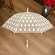 Mifei Transparent Umbrella Автоматический солнечный дождь с длинной ручкой складывающаяся двойная карикатура Симпатичная мультфильма Fresh Children Ins Студент Утолщенный Annuo Shu A3882 Red Boots Red Apple