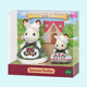 森贝儿家族（Sylvanian families）绿刺绣巧克力兔组合 过家家女孩玩具玩偶套装