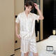 Pajama masculin à manches courtes en soie de glace d'été pour les adolescents et les étudiants masculins peut porter des vêtements à domicile SX-679 Modèle de champagne masculin 2xl [130-150jin [Jin est égal à 0,5 kg]]]