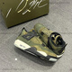 耐克（NIKE） Air Jordan 4 AJ4 军绿色 男女潮流复古篮球鞋 FB9927-200 FB9928-200大童 (GS)专注正品 35.5 收藏加购优先发货