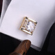Lieshang men's French shirt cufflinks, hand-carved, suit French cufflinks, cufflinks, shirt cuff buttons, gift box, gold-plated Qiyi crystal cufflinks