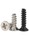 Jingong Iron Black Nickel gepacktes Kreuzungsköpfe flacher Schwanz Selbstschleppende Schraube flacher Kopf kleiner Schraube M1.4m2m2,3m2,6m3m4m5 M4*12200 Schwarz