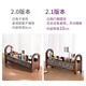 Retro solid wood desktop cosmetics storage box bathroom toilet sink countertop perfume and skin care product shelf teak single-layer handle storage box