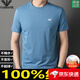 Qi Armania T-shirt à manches courtes pour hommes Vêtements pour hommes en coton pur 2024 Nouvelle chemise à demi-manche en coton haut de gamme 1518 blanc 3xl