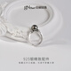 Jingrun Pearl Ring Yunling 925 Silver Tahitian Black Pearl Ring Seawater Pearl Ring Birthday Gift 8-9mm