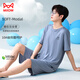 Cat Man (Miiow) Baumwollmodal Männerpyjamas Herren Sommer 10A Antibakterielles Eisdraht Kurzarm Shorts Kühle Heimkleidung Männer Blau 2xl