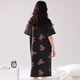 
Modal nightgown for women's summer short-sleeved pajamas 2025 new summer thin pregnant women's summer dress ZH14106 L (165)