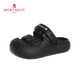 Montagut Children's Slippers Boys Summer Indoor Soft Sole Non-Slip Girls Croc Shoes Black 28-29