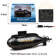 Control remoto Mini submarino Electric de seis vías Modelo de control remoto de seis vías Juega de juguete de verano para niños, turino de cuatro vías blancas