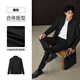 HLA Heilan Home Jacket Men's Light Business Collar High Lapel Stiff Jacket Men's 25 Autumn Black 90 HWJAW3J058A L 175/92A Recommended 137~150Jin Jin equals 0.5 kg