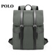 Polo [New Product] Rucksack für Männer, modische und trendige Paar-Reise-Rucksack für Frauen, 15,6-Zoll-Student mit großer Kapazität, grau-grün.