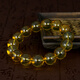 Famous Amber Bracelet Men's and Women's Burmese Gold and Blue Bracelet Natural Unoptimized Burmese Amber Accessories Birthday Gift for Boyfriend
