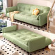 Yaji Sofa Bett integriertes Dual-Purple-Katzenklauenhaut 2025 Neues Doppelsofa Haushalt Wohnzimmer Elefant Ohr Schlafzimmer Sofa Beige [verbessertes Katze kratzend Katze] Dreifach 1,7 m +2 Kissen Kissen